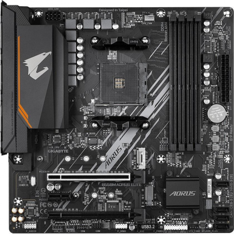Gigabyte B550M AORUS ELITE - 1.0 - motherboard - micro ATX - Socket AM4 - AMD B550 - 0