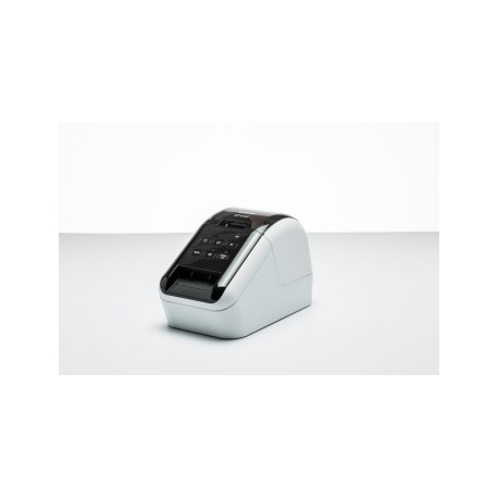 Brother QL-810Wc - Label printer - two-colour (monochrome) - direct thermal - Roll (6.2 cm) - 300 x 600 dpi - up to 110 labels/min - USB 2.0, Wi-Fi(n) - cutter - white, glossy black - 0
