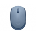 Logitech M171 - Mouse - right and left-handed - optical - 3 buttons - wireless - 2.4 GHz - USB wireless receiver - blue/grey
