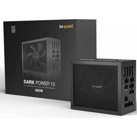 be quiet! Dark Power 13 - Power supply (internal) - ATX12V 3.0 / EPS12V 2.92 - 80 PLUS Titanium - AC 100-240 V - 850 Watt - active PFC - black - 0