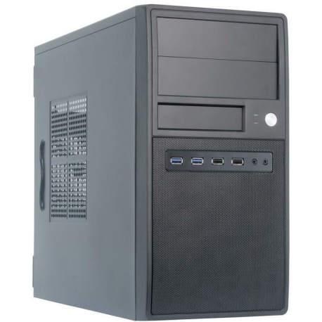 Chieftec Mesh Series CT-04B - Tower - micro ATX - no power supply - black - USB/Audio - 0