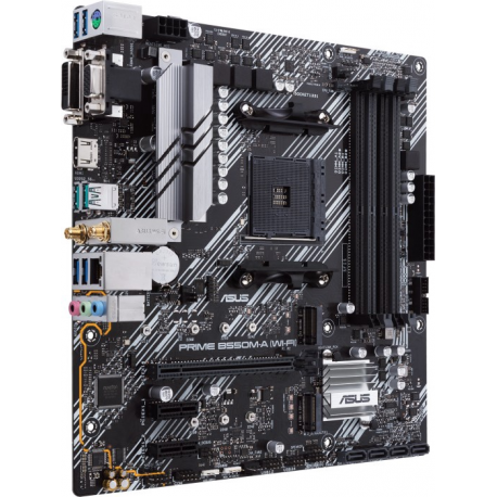 ASUS PRIME B550M-A - Motherboard - micro ATX - Socket AM4 - AMD B550 Chipset - USB 3.2 Gen 1, USB 3.2 Gen 2 - Gigabit LAN - onboard graphics (CPU required) - HD Audio (8-channel) - 1