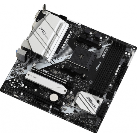 ASRock B550M Pro4 - Motherboard - micro ATX - Socket AM4 - AMD B550 Chipset - USB-C Gen2, USB 3.2 Gen 1, USB 3.2 Gen 2 - Gigabit LAN - onboard graphics (CPU required) - HD Audio (8-channel) - 3