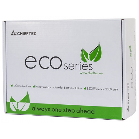 Chieftec ECO Series GPE-500S - Power supply (internal) - ATX12V 2.3 - AC 230 V - 500 Watt - active PFC - 4