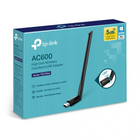 TP-Link Archer T2U Plus - Network adapter - USB 2.0 - Wi-Fi 5 - 7