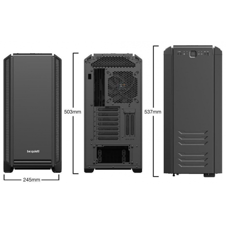 be quiet! Silent Base 601 Window - Tower - extended ATX - windowed side panel - no power supply (ATX / PS/2) - black - USB/Audio - 8