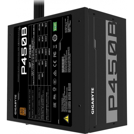 Gigabyte P450B - Power supply (internal) - ATX12V 2.31 - 80 PLUS Bronze - AC 100-240 V - 450 Watt - active PFC - 4