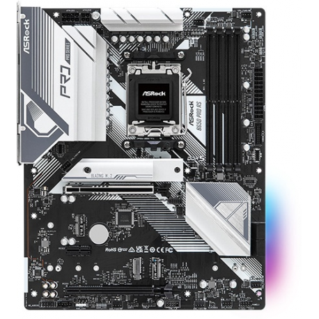 ASRock B650 Pro RS - Motherboard - ATX - Socket AM5 - AMD B650 Chipset - USB-C 3.2 Gen 2x2, USB-C 3.2 Gen2, USB 3.2 Gen 2, USB 3.2 Gen 1 - 2.5 Gigabit LAN - onboard graphics (CPU required) - HD Audio (8-channel) - 0