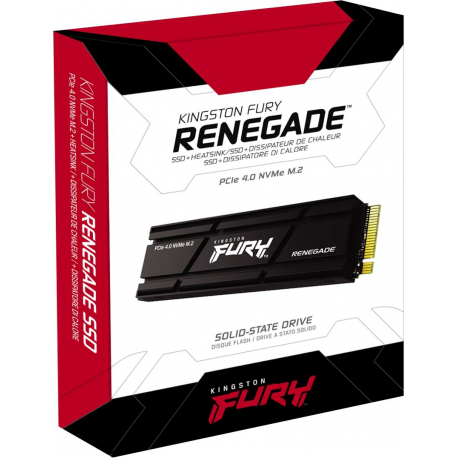 Kingston FURY Renegade - SSD - 1 TB - internal - M.2 2280 - PCIe 4.0 x4 (NVMe) - integrated heatsink - 4