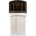 Transcend JetFlash 890 - USB flash drive - 128 GB - USB 3.1 Gen 1 / USB-C - silver