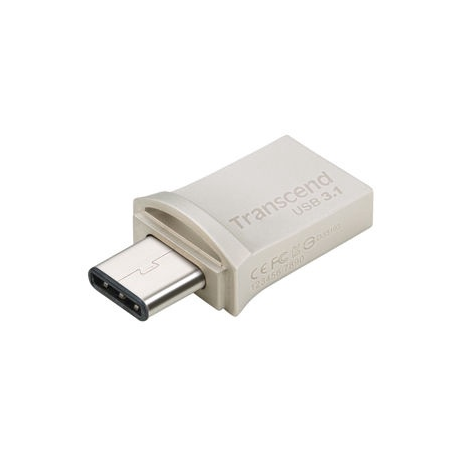 Transcend JetFlash 890 - USB flash drive - 128 GB - USB 3.1 Gen 1 / USB-C - silver - 2