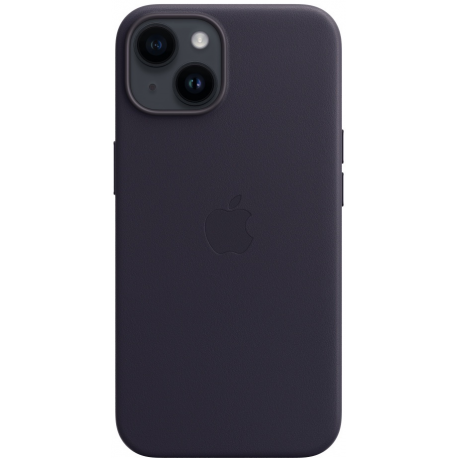 Apple - Back cover for mobile phone - MagSafe compatibility - leather - ink - for iPhone 14 - 2