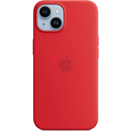 Apple - (PRODUCT) RED - back cover for mobile phone - MagSafe compatibility - silicone - red - for iPhone 14 - 0