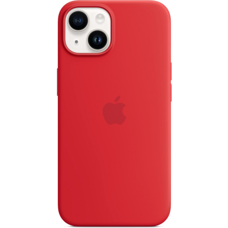 Apple - (PRODUCT) RED - back cover for mobile phone - MagSafe compatibility - silicone - red - for iPhone 14 - 3