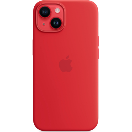 Apple - (PRODUCT) RED - back cover for mobile phone - MagSafe compatibility - silicone - red - for iPhone 14 - 4