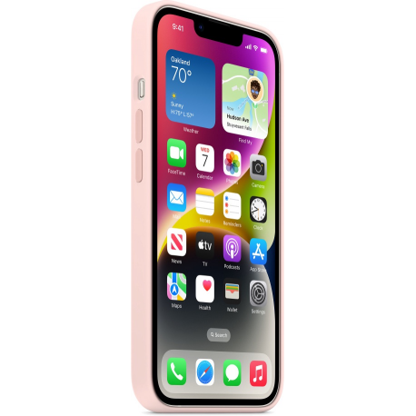 Apple - Back cover for mobile phone - MagSafe compatibility - silicone - chalk pink - for iPhone 14 - 6