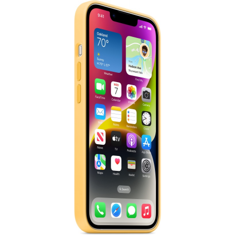 Apple - Back cover for mobile phone - MagSafe compatibility - silicone - sunglow - for iPhone 14 - 6