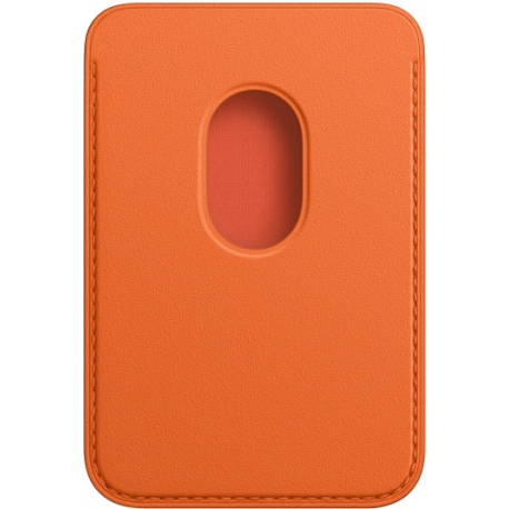 Apple - Wallet for mobile phone / credit card - with MagSafe - leather - orange - for iPhone 12, 13, 14 - 1