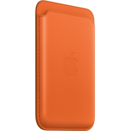 Apple - Wallet for mobile phone / credit card - with MagSafe - leather - orange - for iPhone 12, 13, 14 - 2