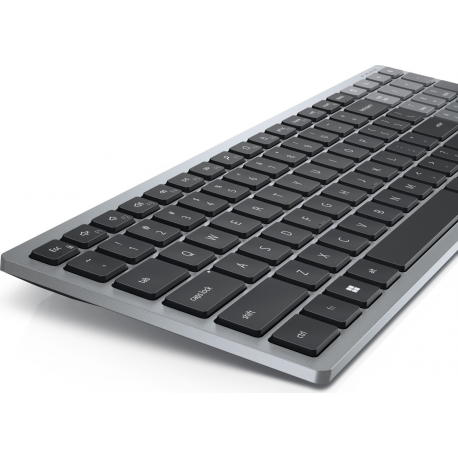 Dell Multi-Device KB740 - Keyboard - compact - wireless - 2.4 GHz, Bluetooth 5.0 - QWERTY - Russian - titan grey - with 3 years Advanced Exchange Service - 6