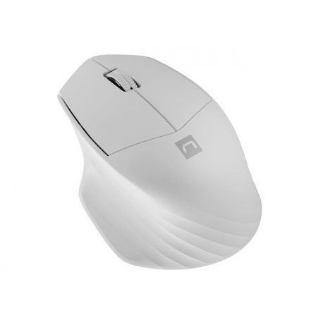 Natec Siskin 2 - Mouse - ergonomic - optical - 3 buttons - wireless - 2.4 GHz, Bluetooth 5.0 - USB wireless receiver - white - 2