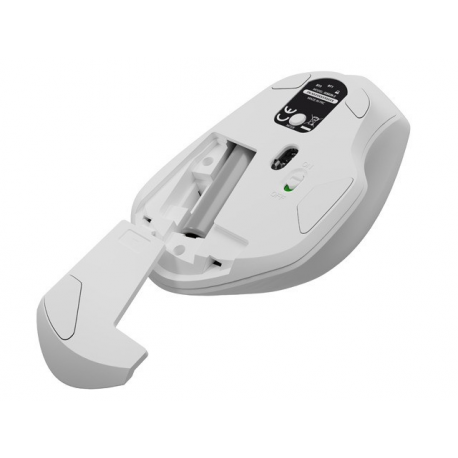 Natec Siskin 2 - Mouse - ergonomic - optical - 3 buttons - wireless - 2.4 GHz, Bluetooth 5.0 - USB wireless receiver - white - 6