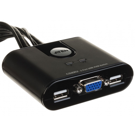 ATEN CS22U - KVM switch - 2 x KVM port(s) - 1 local user - desktop - 2