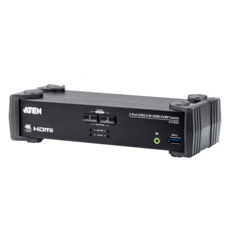 ATEN CS1822 KVMP Switch - KVM / audio / USB switch - 2 x KVM / audio / USB - 1 local user - desktop - 0