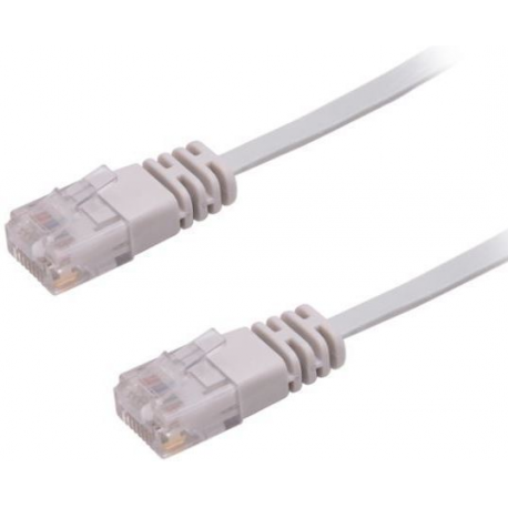 MicroConnect - Network cable - RJ-45 (M) to RJ-45 (M) - 25 cm - UTP - CAT 6 - stranded, flat - grey - 0