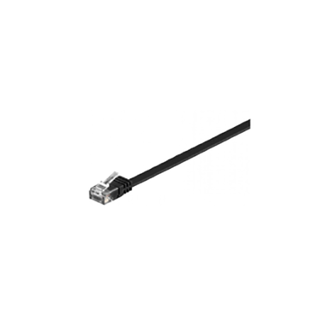 MicroConnect - Network cable - RJ-45 (M) to RJ-45 (M) - 25 cm - UTP - CAT 6 - booted, flat - black - 0