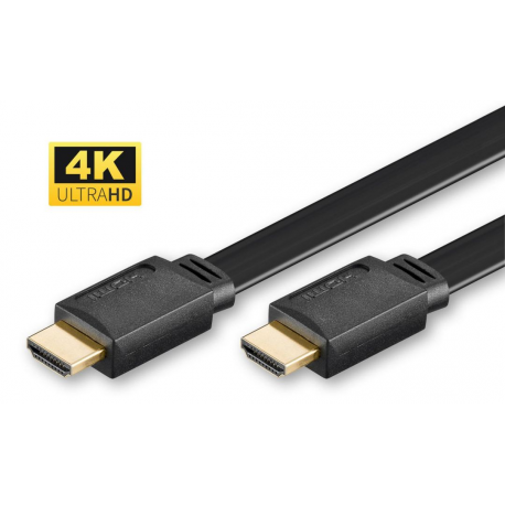 MicroConnect - HDMI cable - HDMI male to HDMI male - 5 m - flat - 0