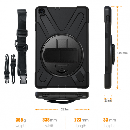 eSTUFF Defender Case - Back cover for tablet - black - for Samsung Galaxy Tab A (2019) (10.1 in) - 5