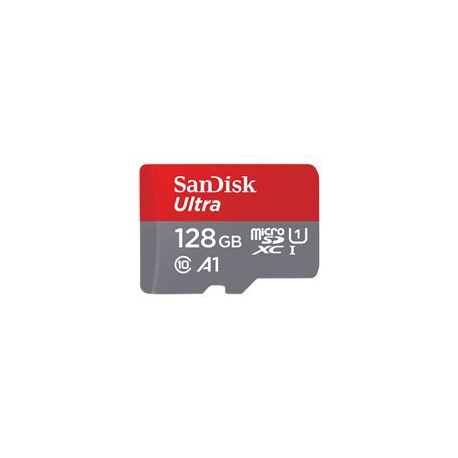 SanDisk Ultra - Flash memory card (microSDXC to SD adapter included) - 128 GB - A1 / UHS Class 1 / Class10 - microSDXC UHS-I - 0