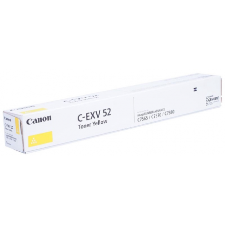 Canon C-EXV 52 - Yellow - original - toner cartridge - for imageRUNNER ADVANCE C7565i, C7570i, C7580i, DX C7765i, DX C7770i, DX C7780i - 0