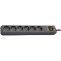 brennenstuhl Eco-Line - Surge protector - output connectors: 6 - anthracite