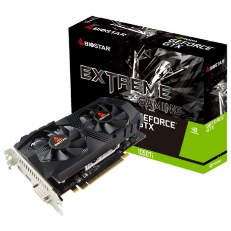 Biostar - Graphics card - GF GTX 1050 Ti - 4 GB GDDR5 - PCIe 3.0 x16 - DVI, HDMI, DisplayPort - 0