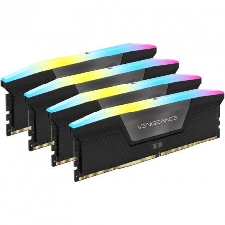 CORSAIR Vengeance RGB - DDR5 - kit - 64 GB: 4 x 16 GB - DIMM 288-pin - 6600 MHz / PC5-52800 - CL32 - 1.4 V - unbuffered - black - 0