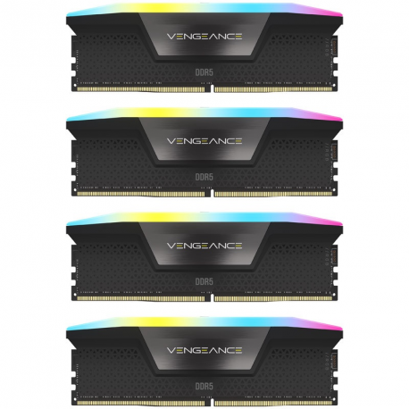 CORSAIR Vengeance RGB - DDR5 - kit - 64 GB: 4 x 16 GB - DIMM 288-pin - 6600 MHz / PC5-52800 - CL32 - 1.4 V - unbuffered - black - 1