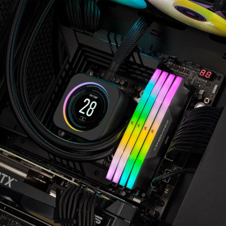 CORSAIR Vengeance RGB - DDR5 - kit - 64 GB: 4 x 16 GB - DIMM 288-pin - 6600 MHz / PC5-52800 - CL32 - 1.4 V - unbuffered - black - 7