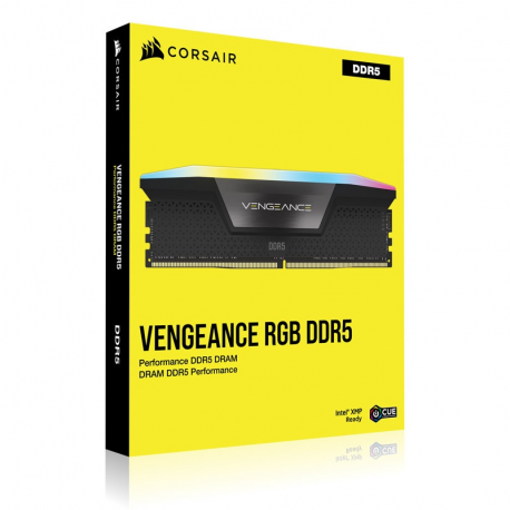 CORSAIR Vengeance RGB - DDR5 - kit - 64 GB: 4 x 16 GB - DIMM 288-pin - 6600 MHz / PC5-52800 - CL32 - 1.4 V - unbuffered - black - 8