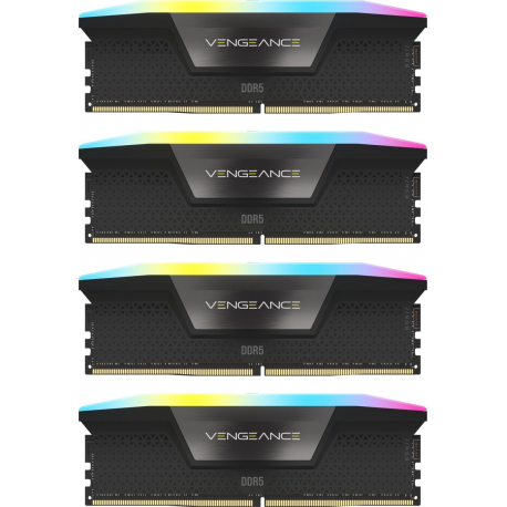CORSAIR Vengeance RGB - DDR5 - kit - 64 GB: 4 x 16 GB - DIMM 288-pin - 6200 MHz / PC5-49600 - CL32 - 1.4 V - unbuffered - black - 0