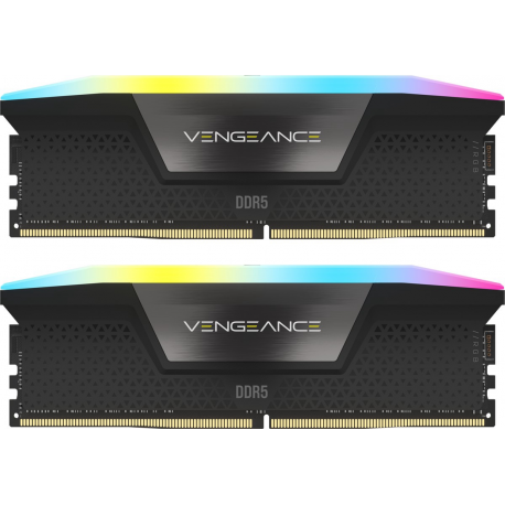 CORSAIR Vengeance RGB - DDR5 - kit - 64 GB: 4 x 16 GB - DIMM 288-pin - 6200 MHz / PC5-49600 - CL32 - 1.4 V - unbuffered - black - 1