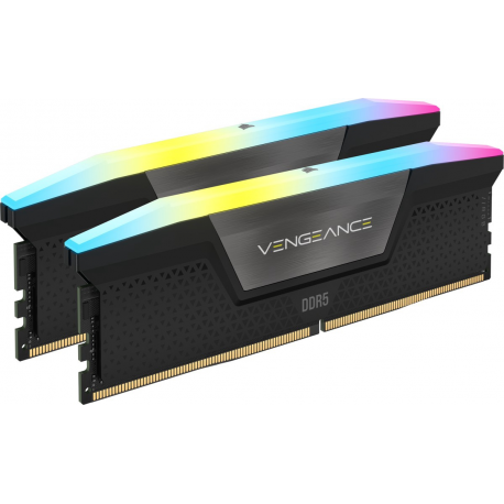 CORSAIR Vengeance RGB - DDR5 - kit - 64 GB: 4 x 16 GB - DIMM 288-pin - 6200 MHz / PC5-49600 - CL32 - 1.4 V - unbuffered - black - 2