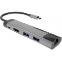 Natec Fowler GO - Docking station - USB-C - HDMI - 1GbE