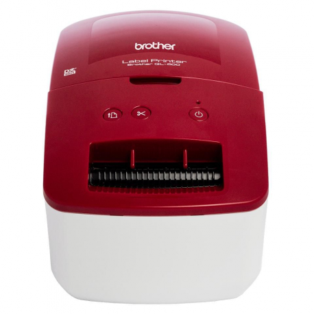 Brother QL-600R - Label printer - direct thermal - Roll (6.2 cm) - 300 x 300 dpi - up to 71 mm / sec - USB 2.0 - white, red - 0