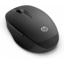 HP Dual Mode - Mouse - ergonomic - wireless - Bluetooth, 2.4 GHz - USB wireless receiver - black - for HP 21, 22, 24, 27; Pavilion 24, 27, 32, TP01