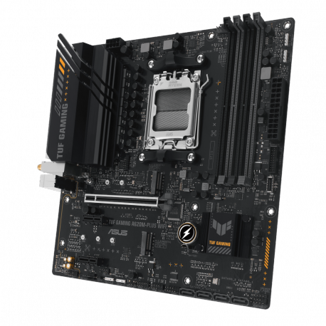 ASUS TUF GAMING A620M-PLUS WIFI - Motherboard - micro ATX - Socket AM5 - AMD A620 Chipset - USB 3.2 Gen 1, USB-C 3.2 Gen 1 - Gigabit LAN, 2.5 Gigabit LAN, Bluetooth, Wi-Fi - onboard graphics (CPU required) - HD Audio (8-channel) - 5
