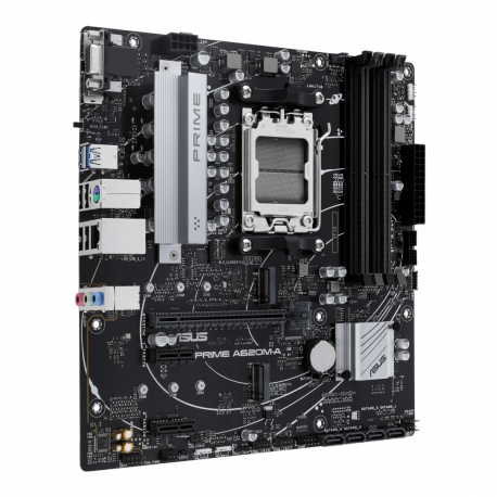 ASUS PRIME A620M-A-CSM - Motherboard - micro ATX - Socket AM5 - AMD A620 Chipset - USB 3.2 Gen 1, USB-C 3.2 Gen 1 - Gigabit LAN - onboard graphics (CPU required) - HD Audio (8-channel) - 1