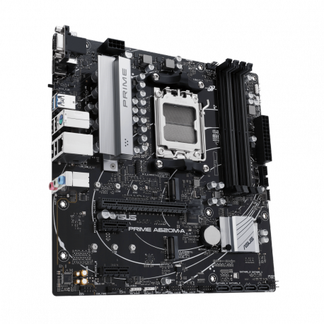 ASUS PRIME A620M-A-CSM - Motherboard - micro ATX - Socket AM5 - AMD A620 Chipset - USB 3.2 Gen 1, USB-C 3.2 Gen 1 - Gigabit LAN - onboard graphics (CPU required) - HD Audio (8-channel) - 2