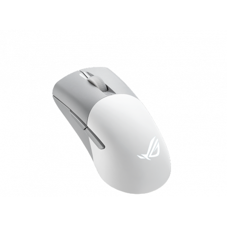 ASUS ROG Keris Wireless AimPoint - Mouse - right-handed - optical - 5 buttons - wireless, wired - 2.4 GHz, USB 2.0, Bluetooth 5.1 LE - moonlight white - 0